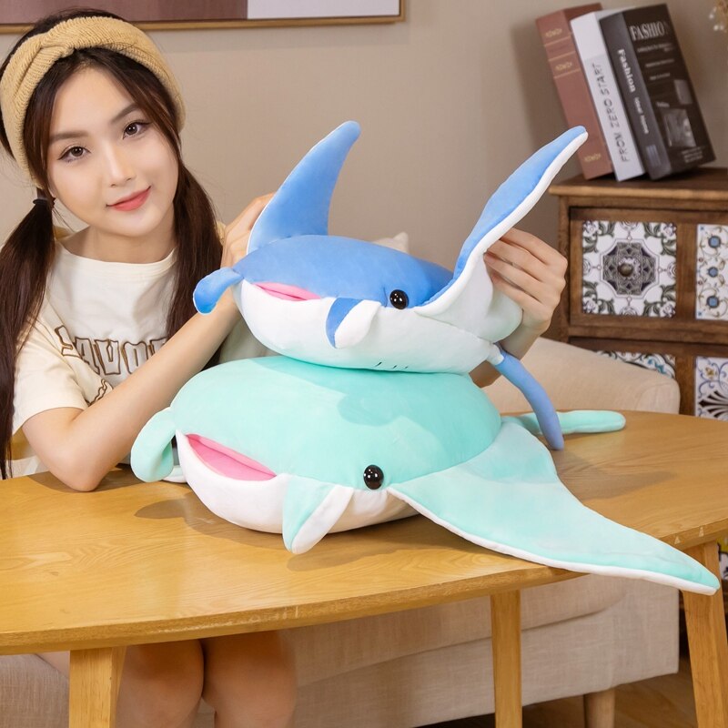 Cute Blue Manta Ray Soft Plush Toy - Befez