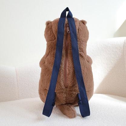 Cute Brown Otter Stuffed Backpack Buddy