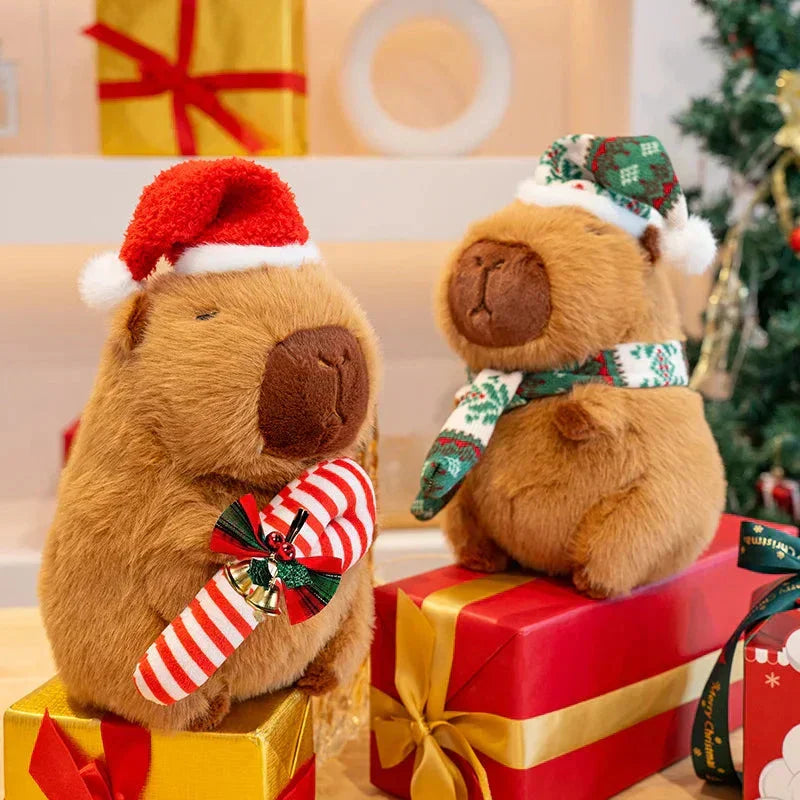 Adorable Christmas Capybara Soft Toy
