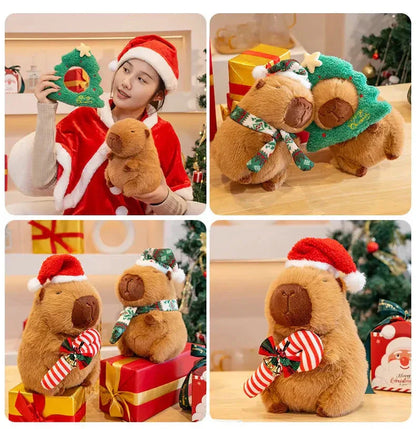 Adorable Christmas Capybara Soft Toy