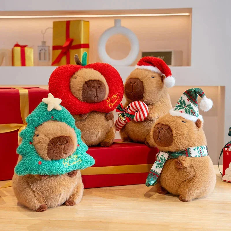 Adorable Christmas Capybara Soft Toy