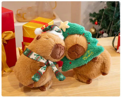 Adorable Christmas Capybara Soft Toy