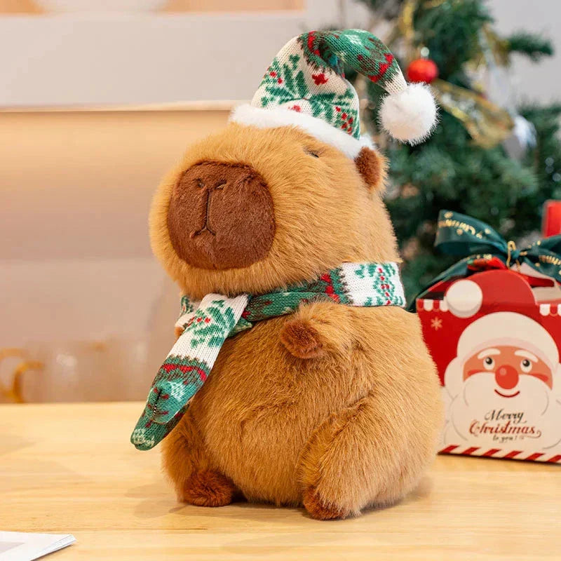 Adorable Christmas Capybara Soft Toy