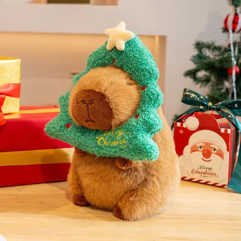 Adorable Christmas Capybara Soft Toy