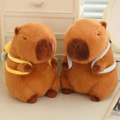 Cute Capybara Plush Toy with Mini Backpack
