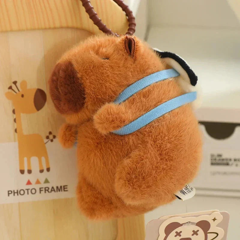 Cute Capybara Plush Toy with Mini Backpack