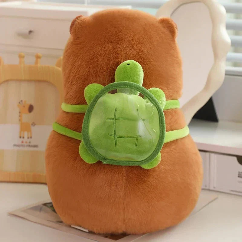 Cute Capybara Plush Toy with Mini Backpack