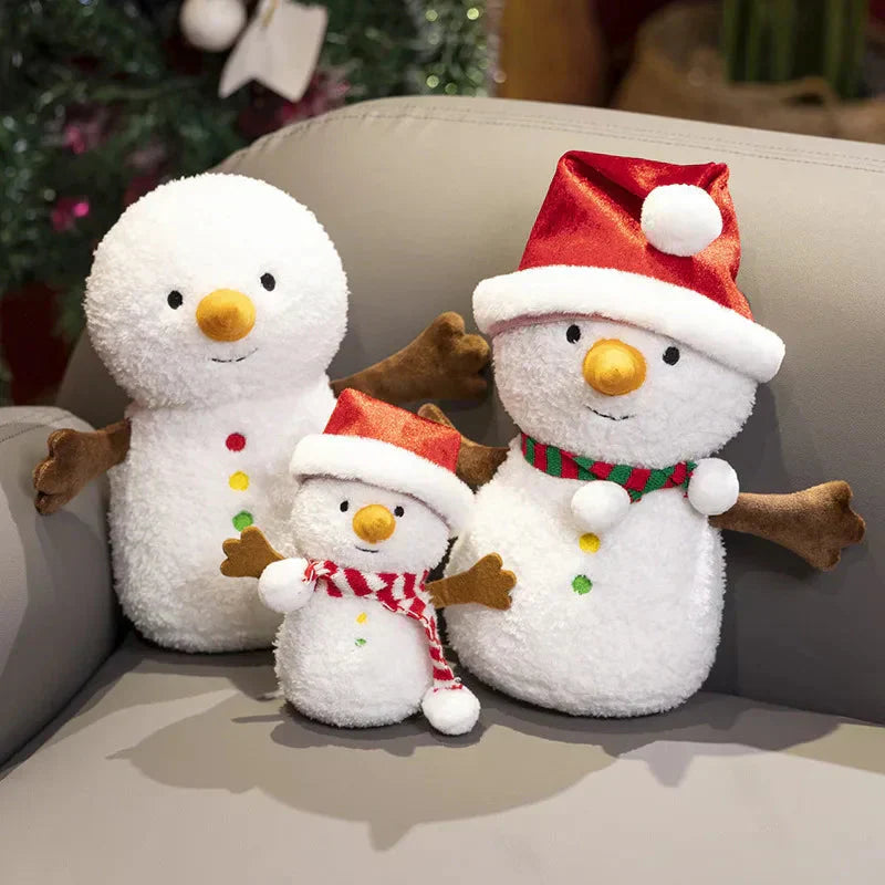 Adorable Holiday Snowman Gingerbread Plush Toys