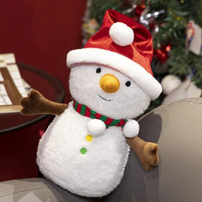 Adorable Holiday Snowman Gingerbread Plush Toys