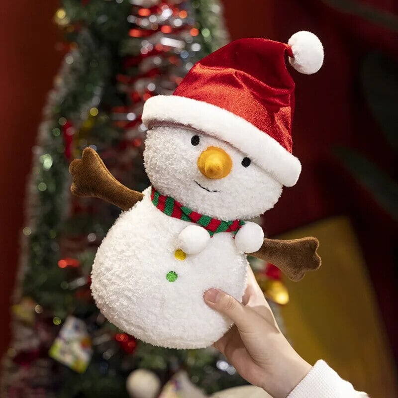 Adorable Holiday Snowman Gingerbread Plush Toys