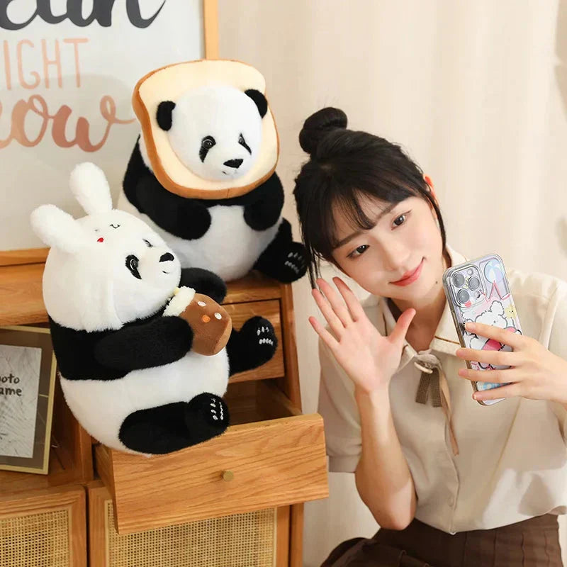 Cute Big Panda Soft Plush Crew Socks