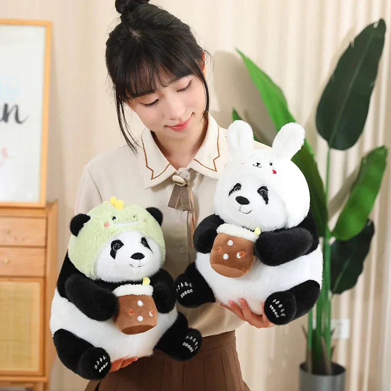 Cute Big Panda Soft Plush Crew Socks