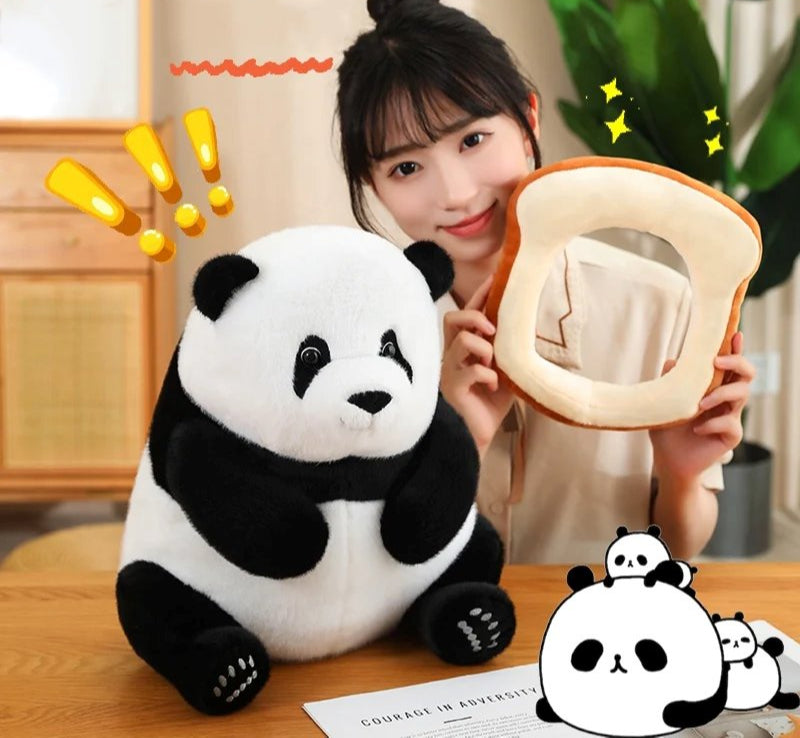 Cute Big Panda Soft Plush Crew Socks