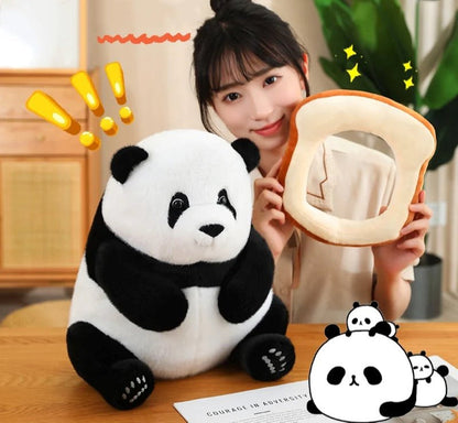 Cute Big Panda Soft Plush Crew Socks