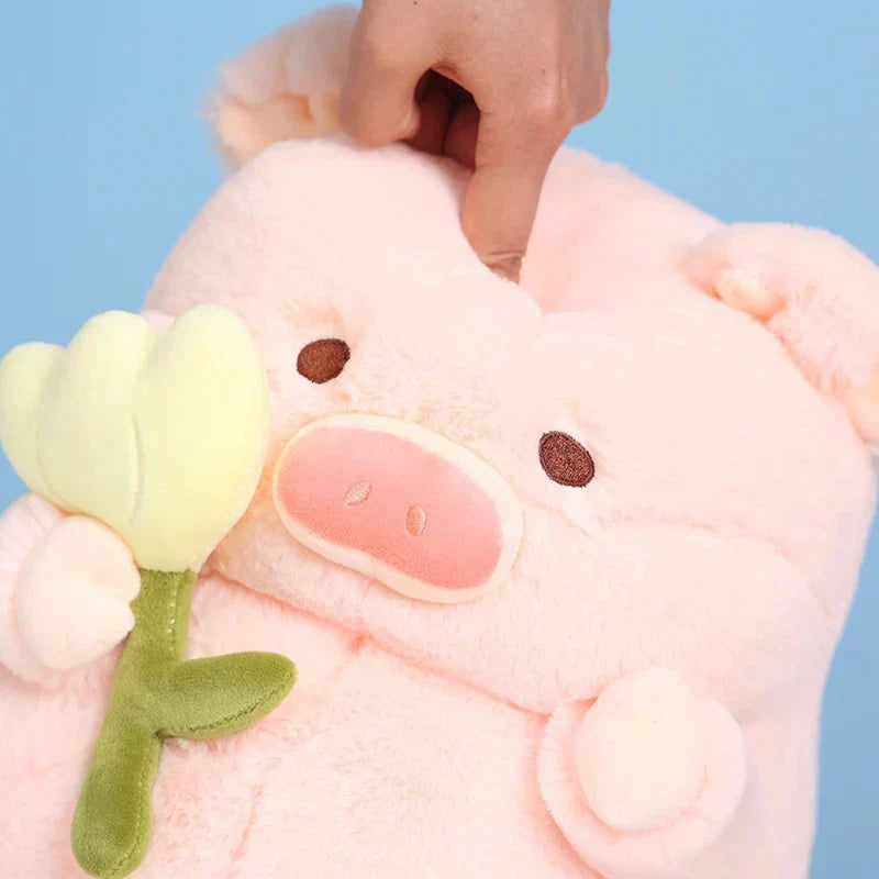 Cute Piggy Soft Toy with Flower Gift - Befez