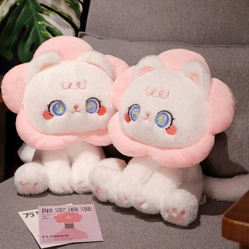 Cute Floral Black Cat Soft Plush Toys