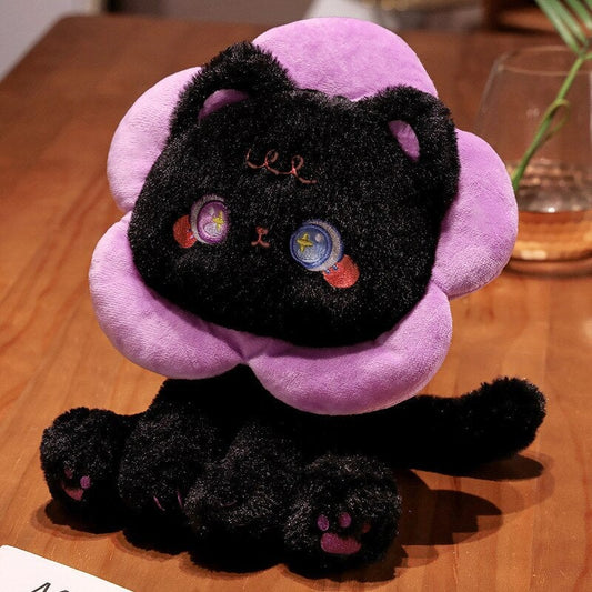 Cute Floral Black Cat Soft Plush Toys - Befez