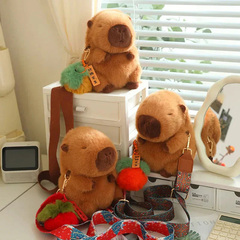 Cute Soft Capybara Plush Toys with Clip