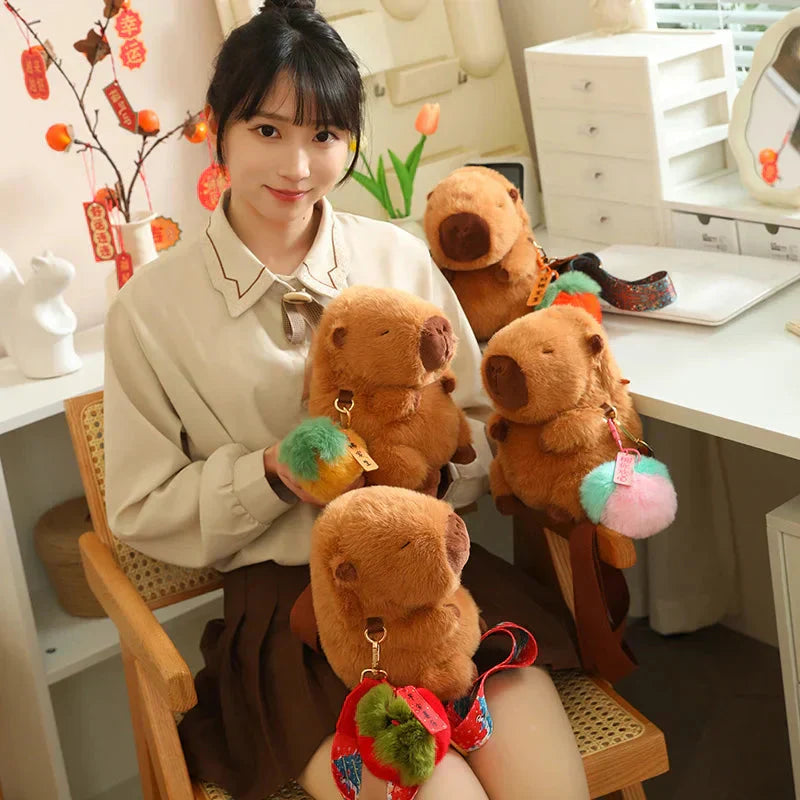 Cute Soft Capybara Plush Toys with Clip