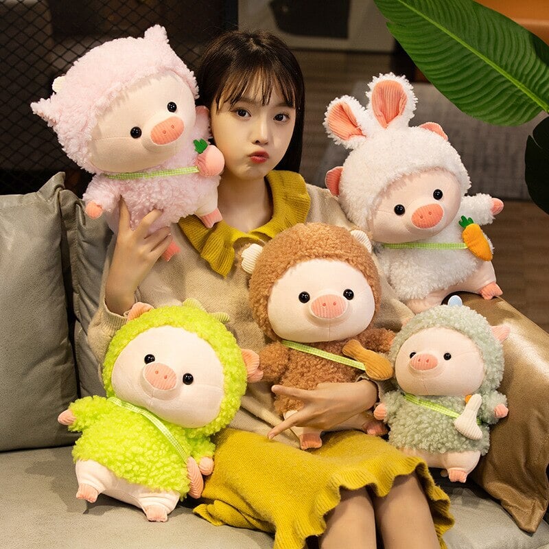 Cute Pink Squishy Pig Plush Toys