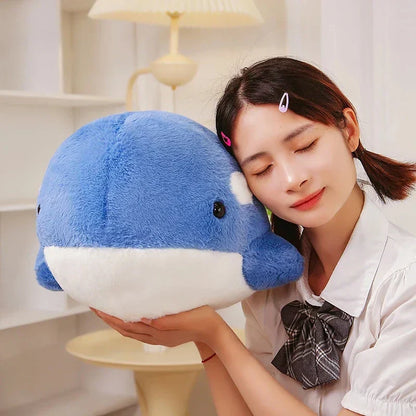 Cute Soft Blue Whale Stuffed Animal Toy