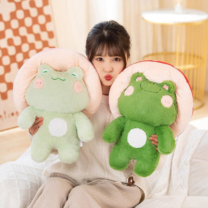 Cute Soft Mushroom Frog Plush Toys