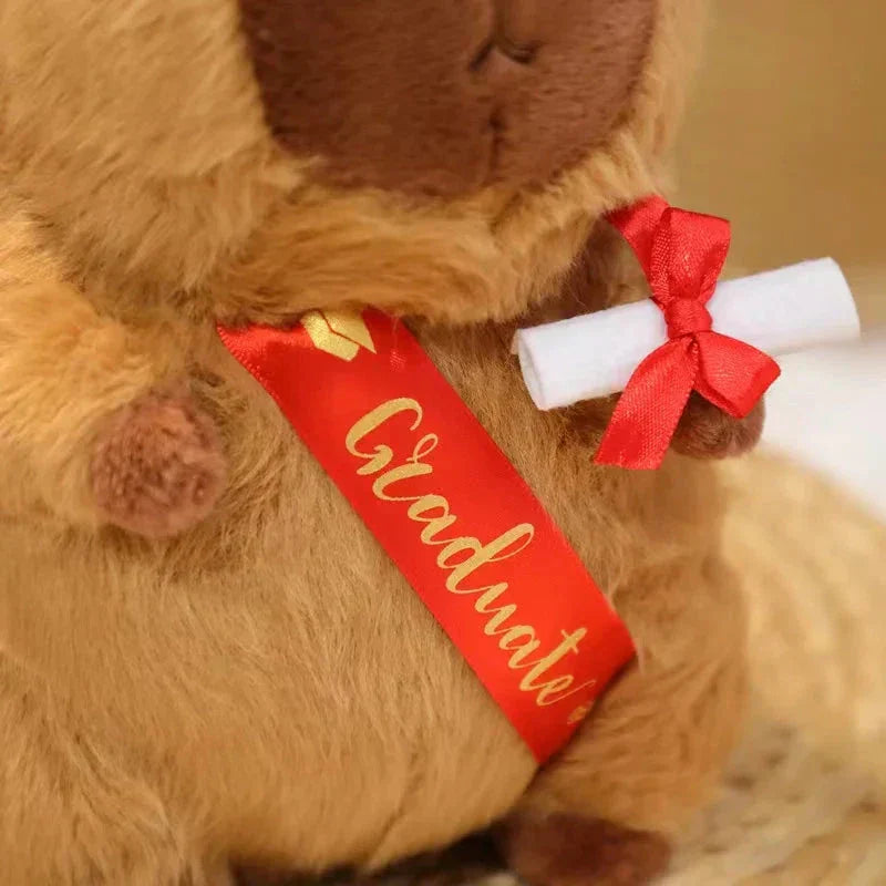 Cute Capybara Soft Graduation Toys