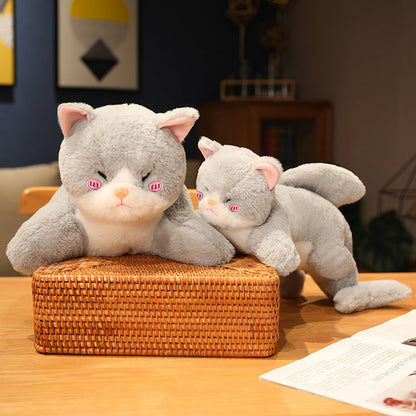 Adorable Grey Cat Shark Stuffed Animal Toy