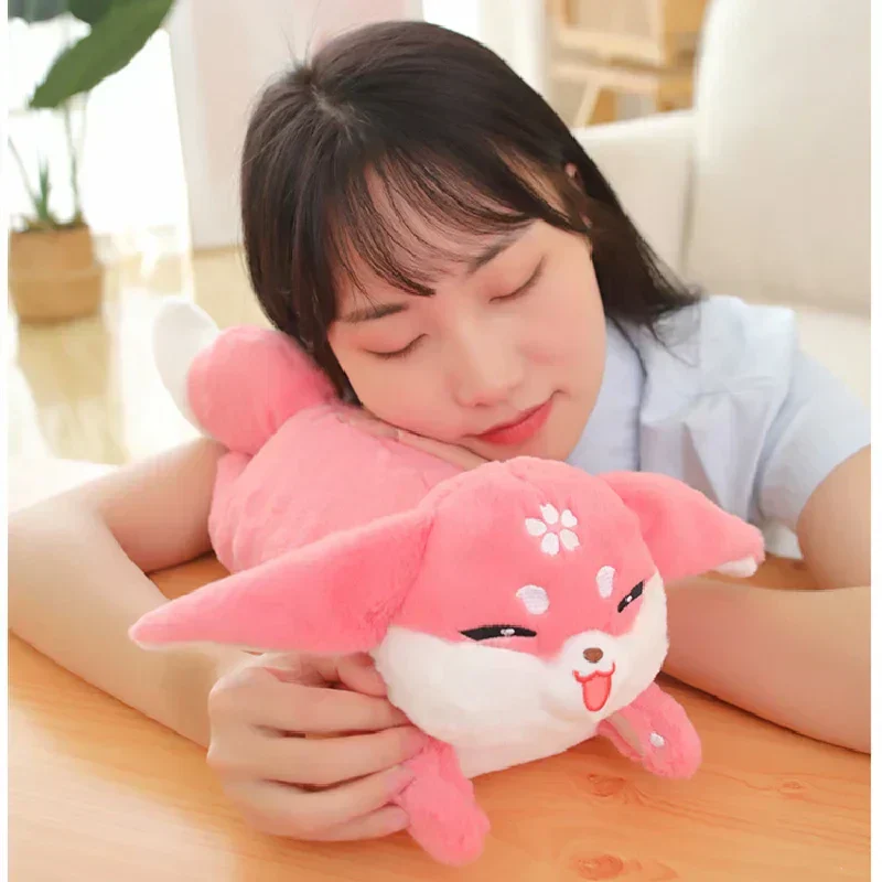 Cute Pink Fox Cherry Blossom Toy