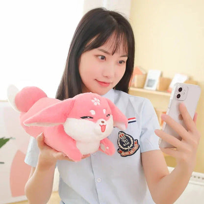 Cute Pink Fox Cherry Blossom Toy