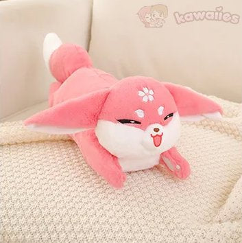 Cute Pink Fox Cherry Blossom Toy