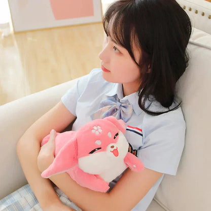 Cute Pink Fox Cherry Blossom Toy