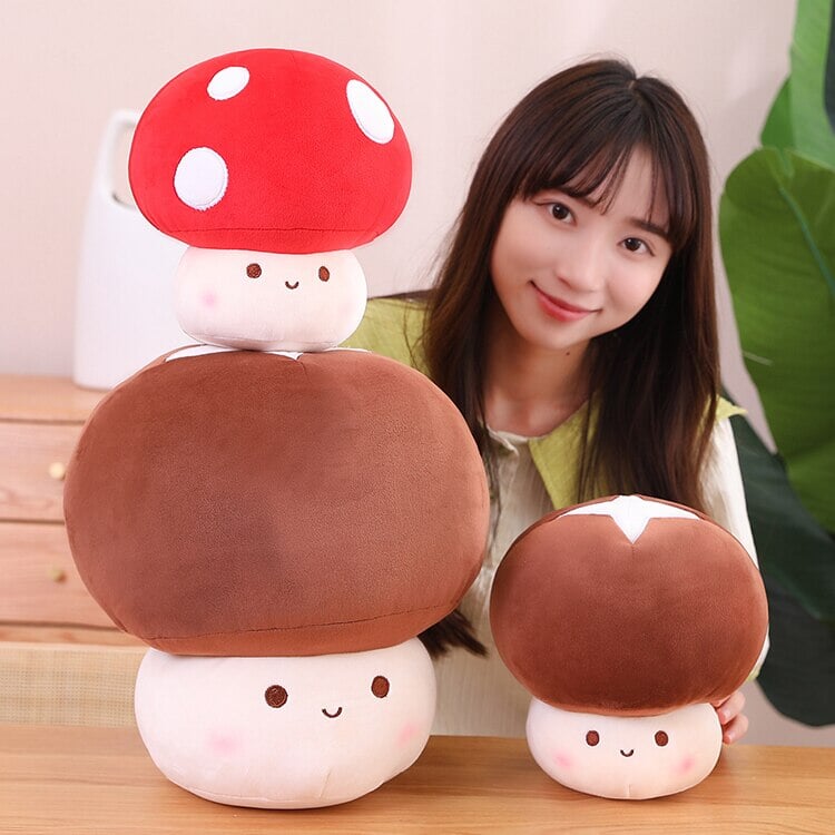 Cute Mushroom Soft Toy Family Set