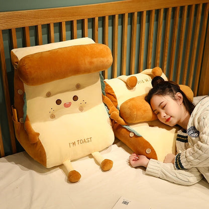 Soft Bread Shaped Back Cushion Plush