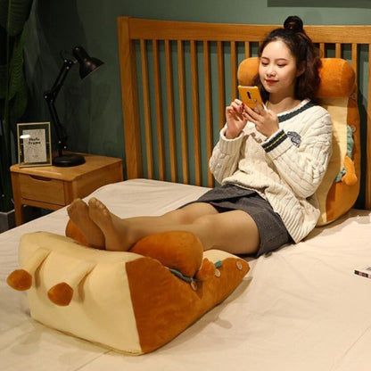 Soft Bread Shaped Back Cushion Plush
