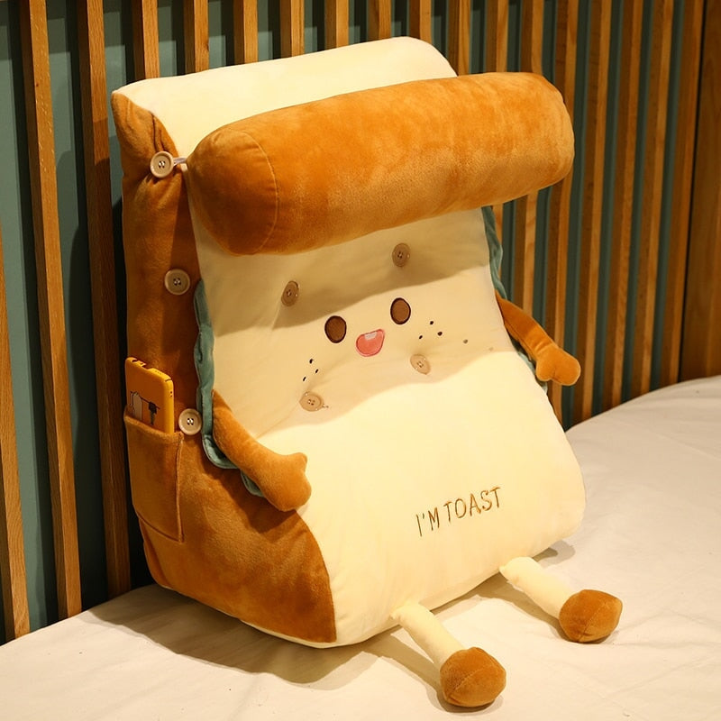 Soft Bread Shaped Back Cushion Plush - Befez