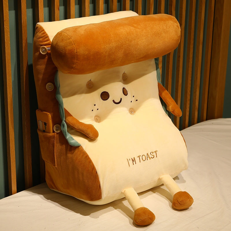 Soft Bread Shaped Back Cushion Plush