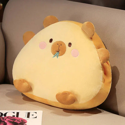 Adorable Animal Capybara Soft Cushion Pillows With Throw