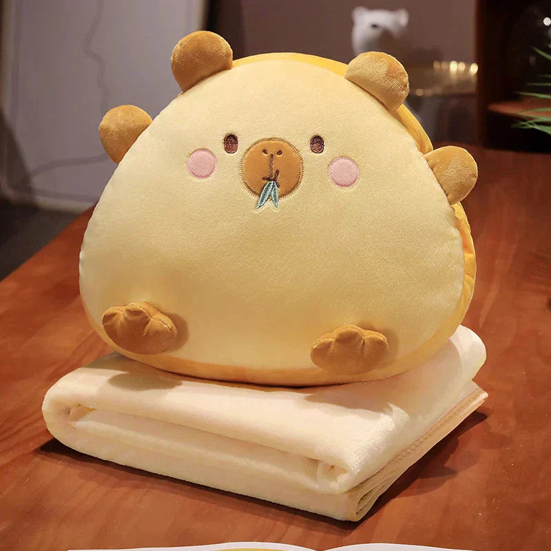 Adorable Animal Capybara Soft Cushion Pillows With Throw