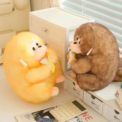 Cute Big Monkey Soft Toy With Banana Friend