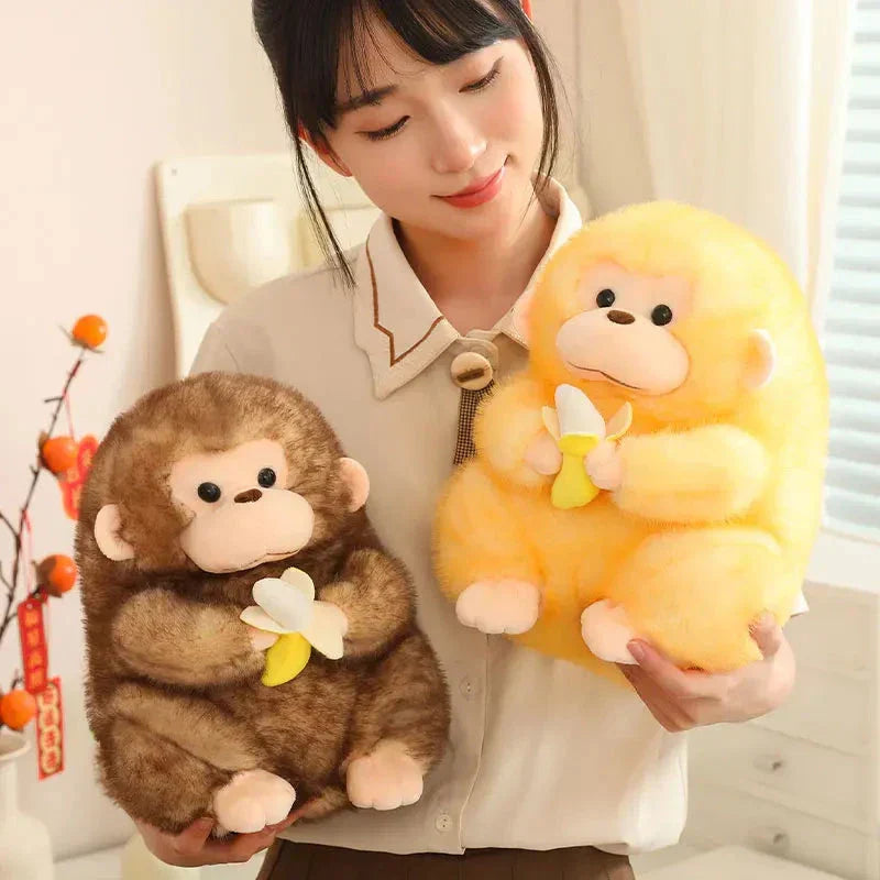 Cute Big Monkey Soft Toy With Banana Friend