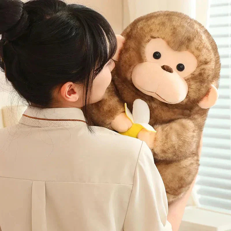 Cute Big Monkey Soft Toy With Banana Friend