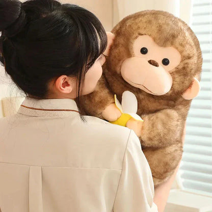 Cute Big Monkey Soft Toy With Banana Friend