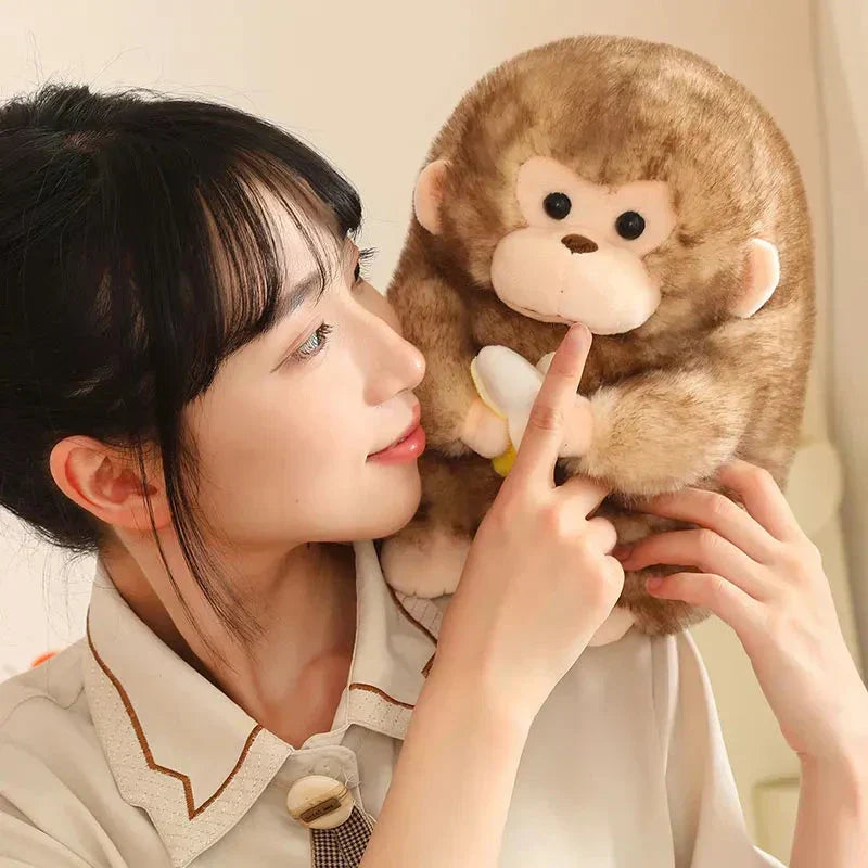 Cute Big Monkey Soft Toy With Banana Friend
