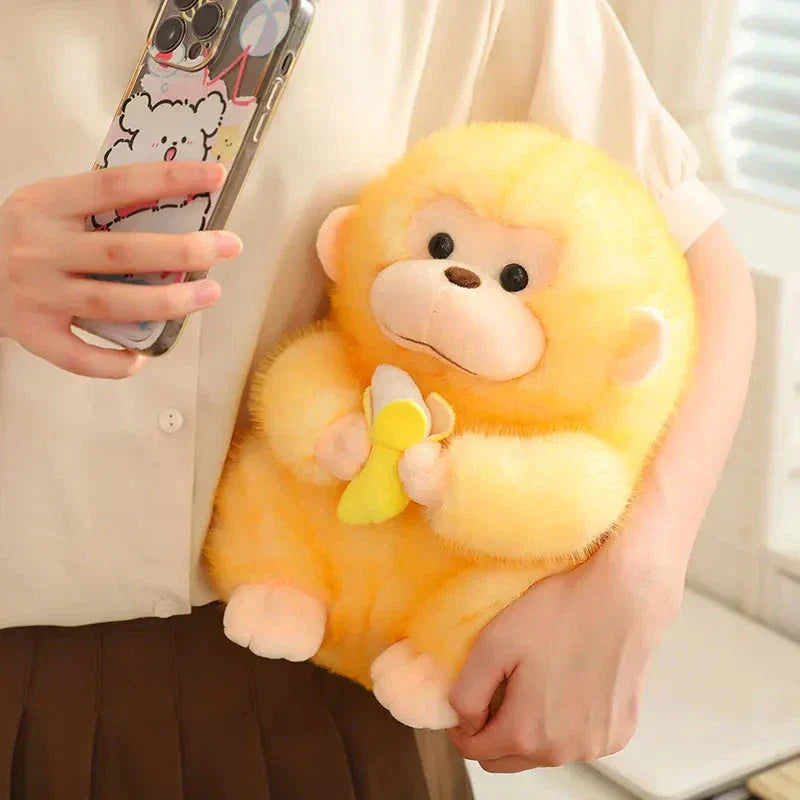 Cute Big Monkey Soft Toy With Banana Friend