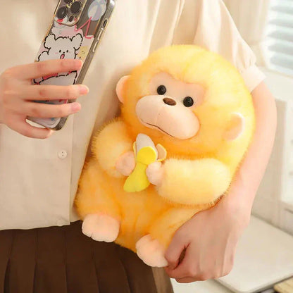Cute Big Monkey Soft Toy With Banana Friend
