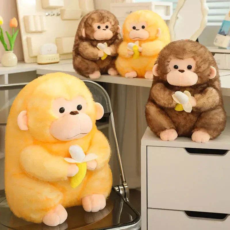 Cute Big Monkey Soft Toy With Banana Friend