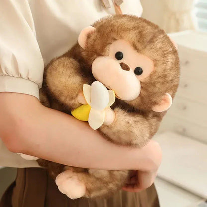 Cute Big Monkey Soft Toy With Banana Friend