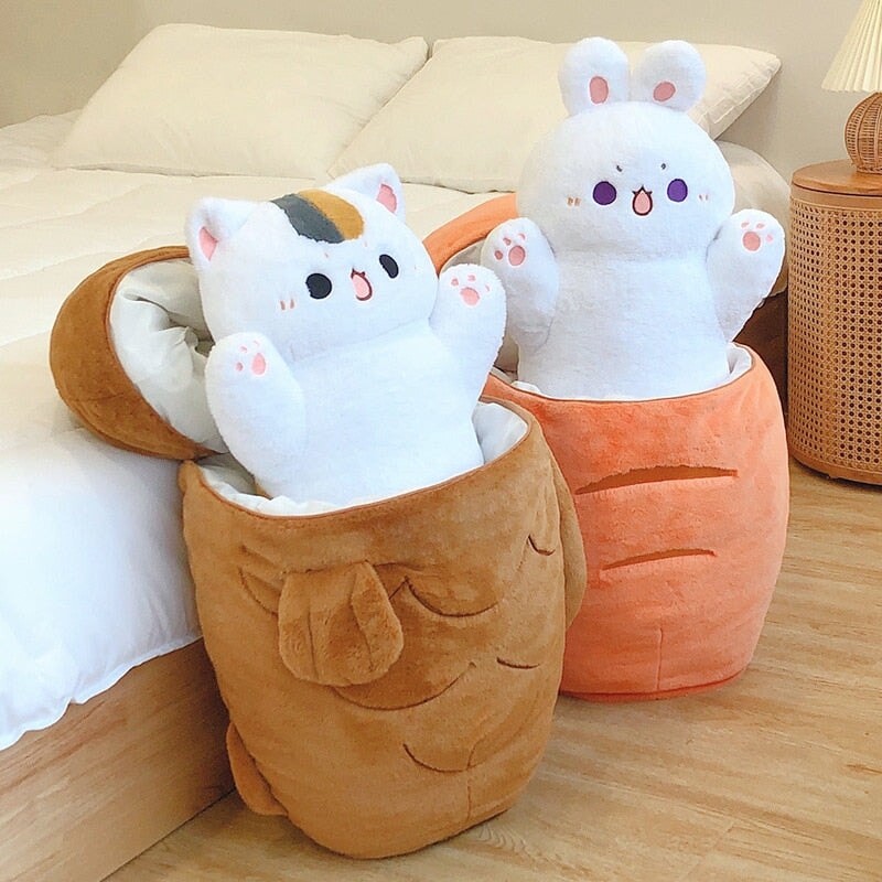 Cute Big Kawaii Plush Toy Carrot Friend Set