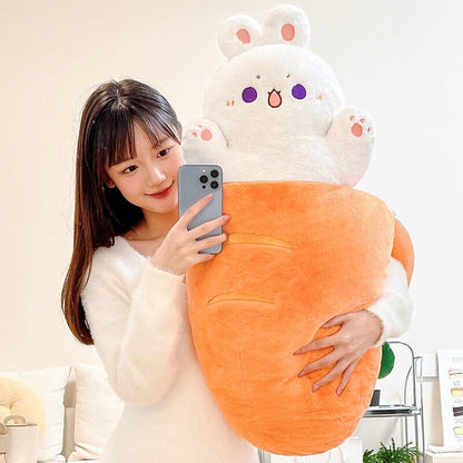 Cute Big Kawaii Plush Toy Carrot Friend Set